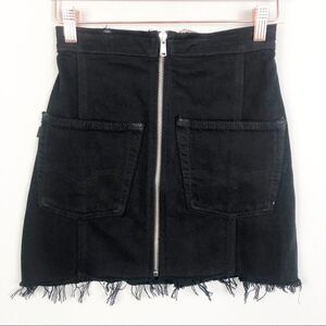 RE/DONE x LEVI’S | Women’s Black Zipper Front Denim Jean Skirt Size XS